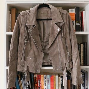 Blank NYC suede leather moto jacket
